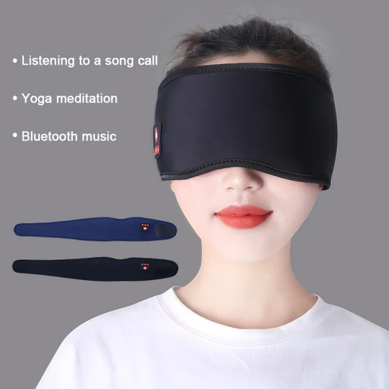 Беспроводной сна маска для глаз Bluetooth 5 0 3D стерео спальный глаза крышка оттенков