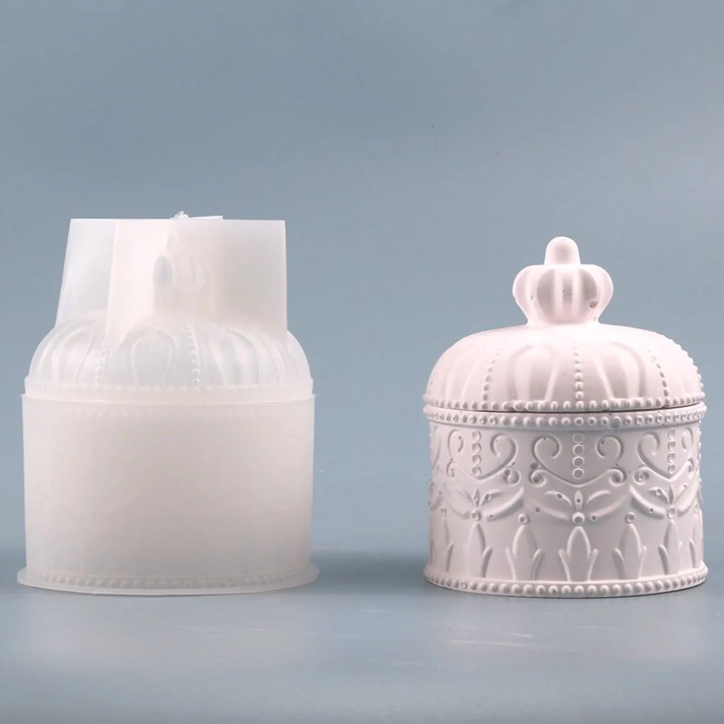 

Силиконовые формы в виде короны резервуар для хранения, декоративные каучуковые ремесла Сделай Сам ручка держатель пресс-форм эпоксидной с...