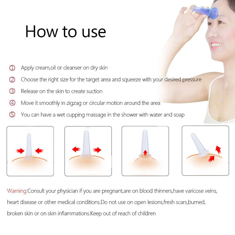 

Silicone Massage Cupping Therapy Kit Masajeador Anti Cellulite Cup Vacuum Massage Cups Manual Suction Cups Cupping Dropshipping