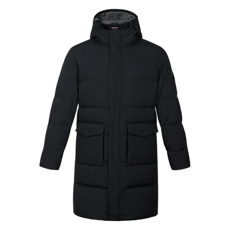 

Uleemark Men's Winter Warm Down Coat Men Down Puffer Jacket Long Coat with Hooded hickened Padded Outerwear