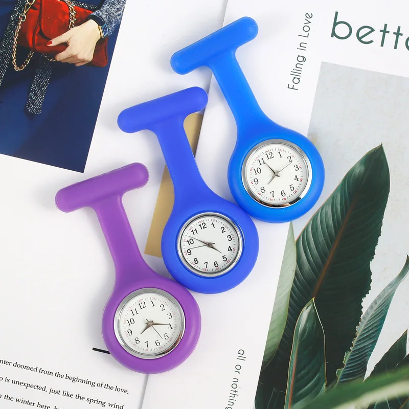 

Ladies Watch New Silicone Fashion Candy Color Multicolor Nurse Pocket Watch