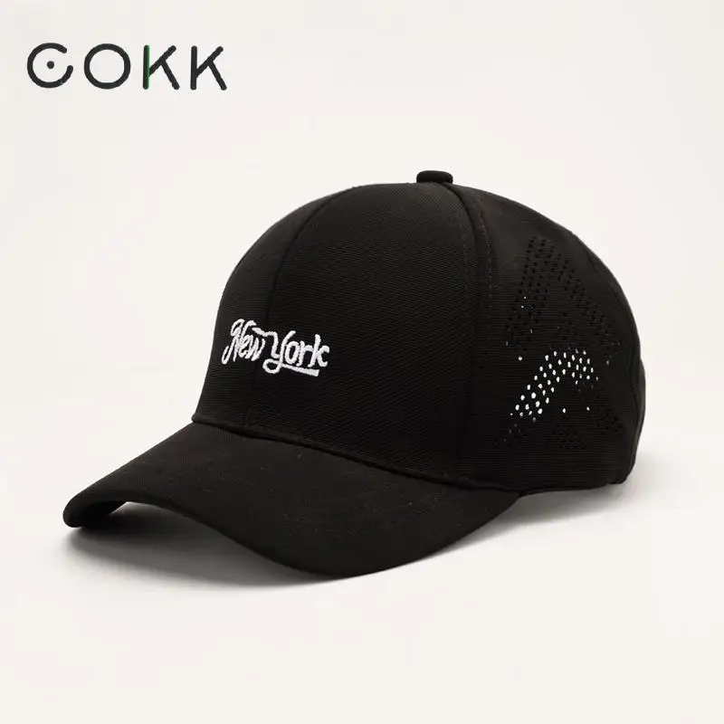 Мужские бейсболки COKK повседневная черная и белая сетчатая Кепка летняя Снэпбэк