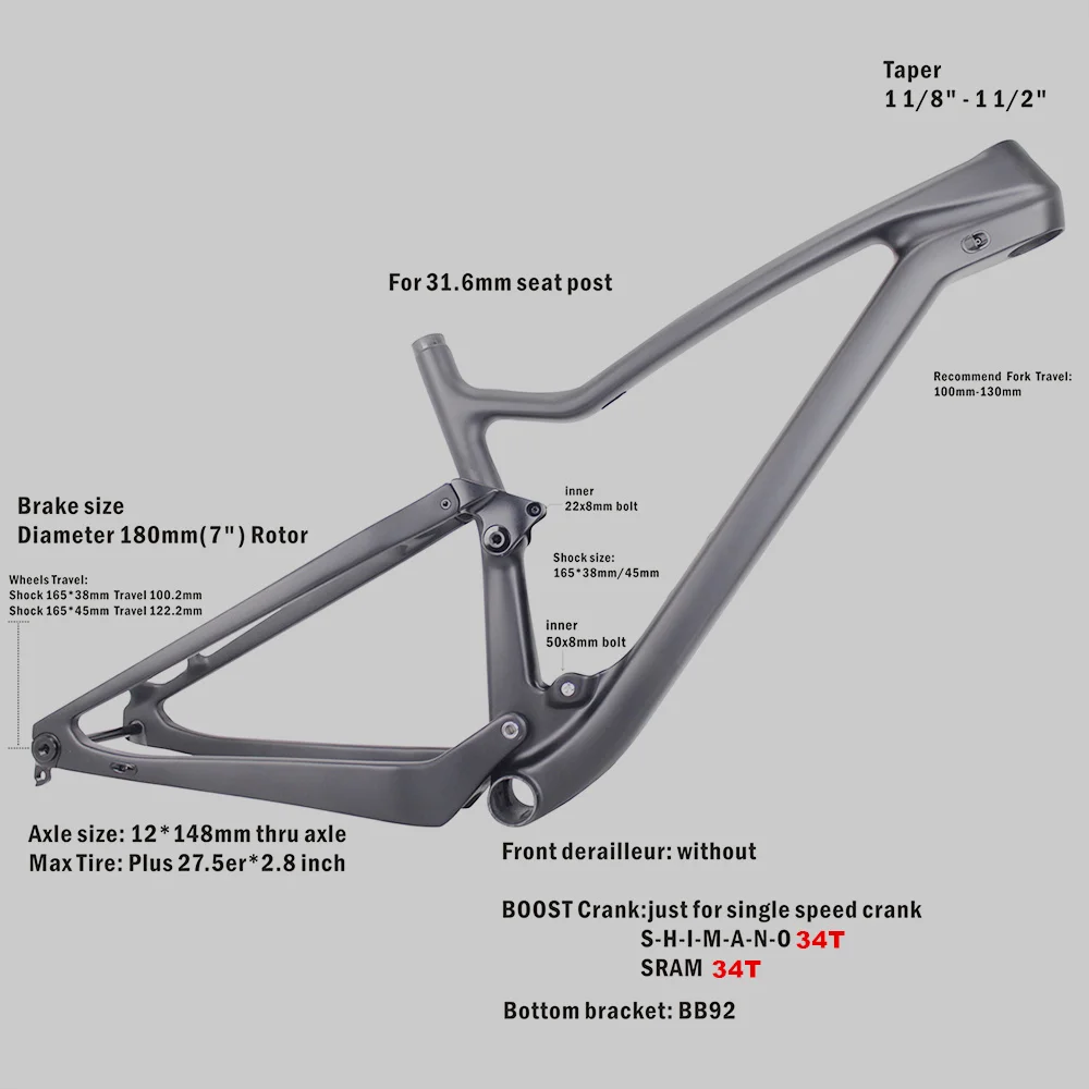 Winowsports UD черный матовый или глянцевый полный углеродного волокна toray t800 29er беговые горный велосипед с полной подвеской рамы 142x12 мм расстояние