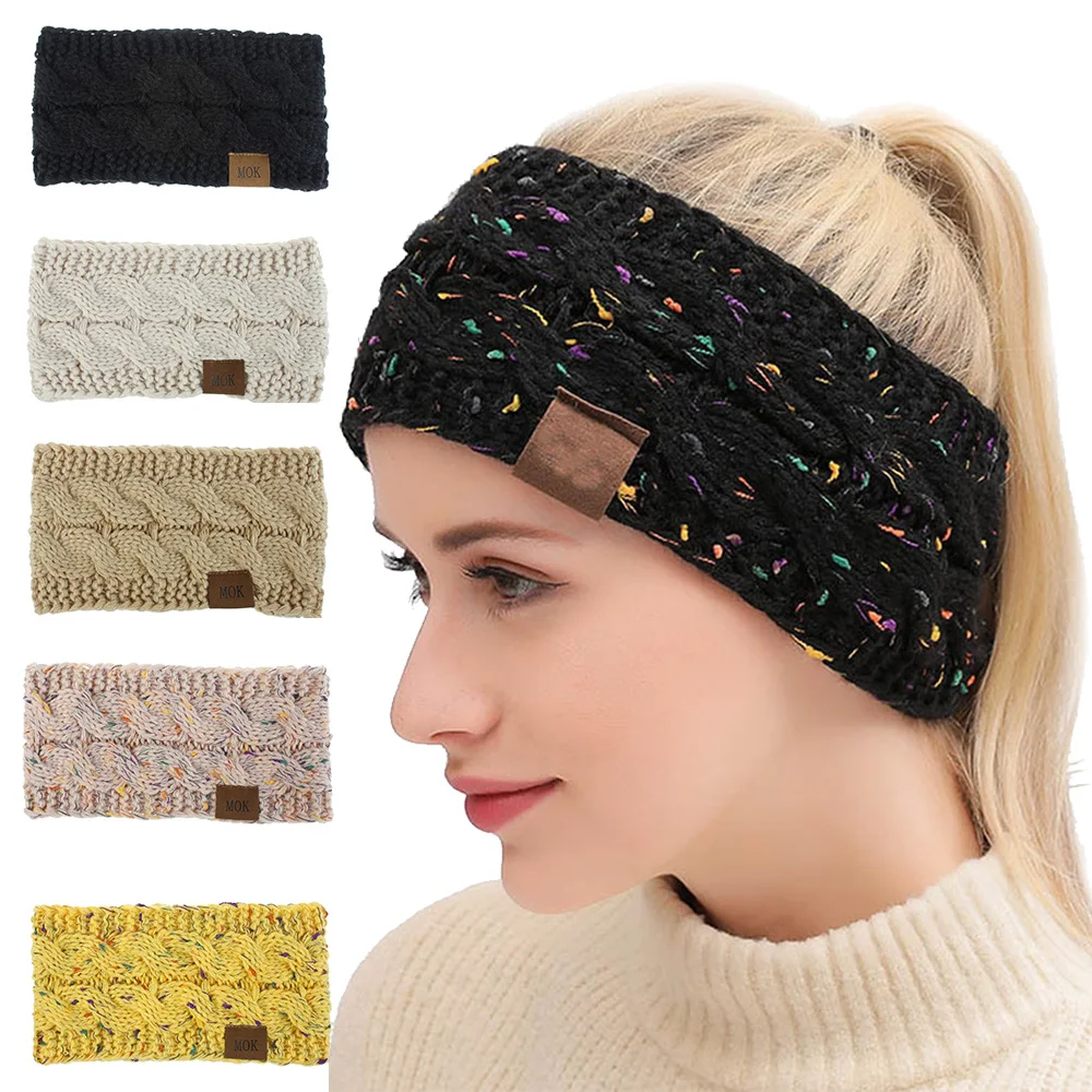 

New Knitting Headband Winter Warm Ear Thicken Headbands Women Hairbands Wide Turban Fashion Hair Accessories Headwraps