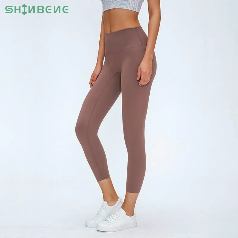 

SHINBENE 21" Classic 3.0 NO CAMEL TOE Sport Fitness Capri Pants Women Naked-feel Squatproof Camo Gym Yoga Cropped Tights Legging