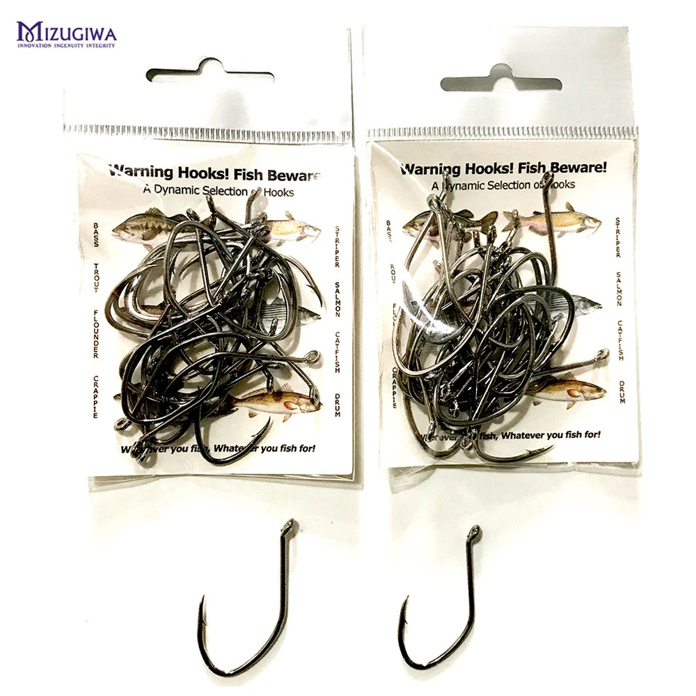 Рыболовный крючок MIZUGIWA Super для сома 1/0 2/0 черный никель тяжелой калибр острый