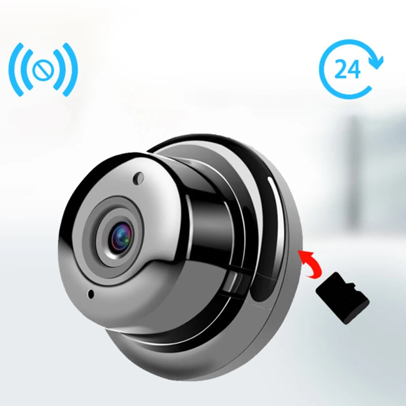 720P Мини Ip Wi-Fi камера беспроводная Hd 180 ° домашняя камера безопасности камера ночного видеонаблюдения s от AliExpress WW
