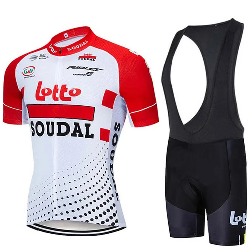 2019 мужская летняя одежда для горного гоночного велосипеда красного цвета Lotto Pro