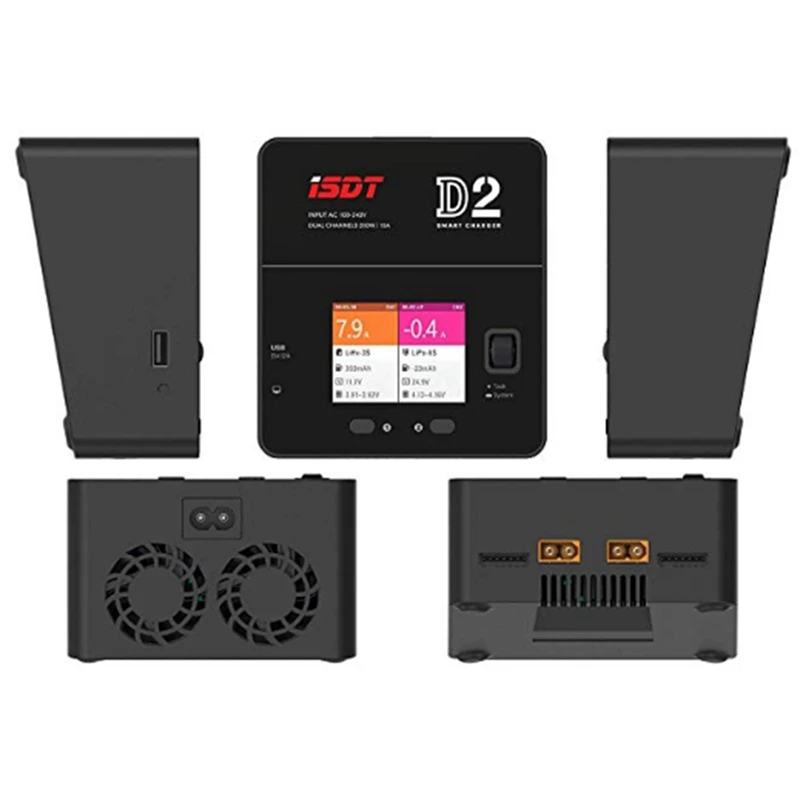 Isdt D2 Lipo зарядное устройство Duo Dis двойной 200 Вт 12A2 Ac двухканальный выход 1-6S Li-Ion Life
