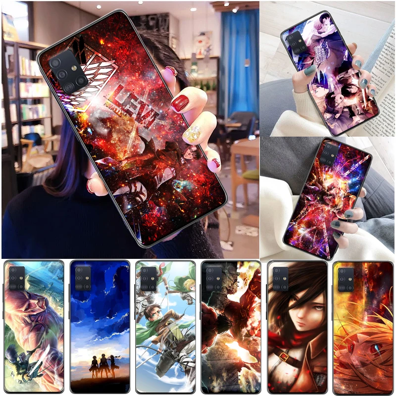 

Attack On Titan Armin Arlert Levi Eren Jager Mikasa Ackerman Phone Case For Samsung Galaxy A21 A31 A71 A51 4G 5G Coque