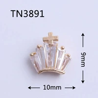 10pcslot 3d tn3891 crown alloy zircon nail art crystals rhinestones decor jewelry supplies nails accessories decorations charms