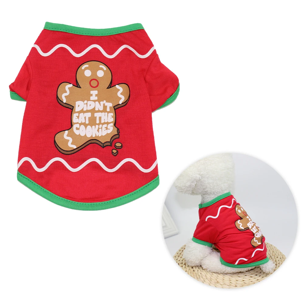 H27767 Одежда для домашних животных для собак, Рождественская футболка для собак, мягкая одежда для щенков, милая одежда для домашних животных, повседневные жилеты для маленьких домашних животных, Xs-XL - Цвет: H27767