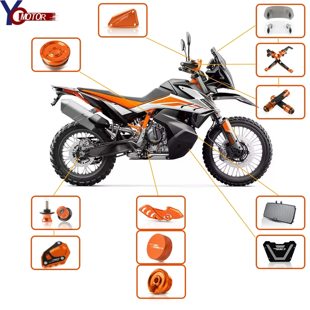 

Brake clutch lever FOR 790 Adventure 790 ADV R/S 2019 CNC Motorcycle Engine Oil Filter Cover Cap Rear brake oil cup cover