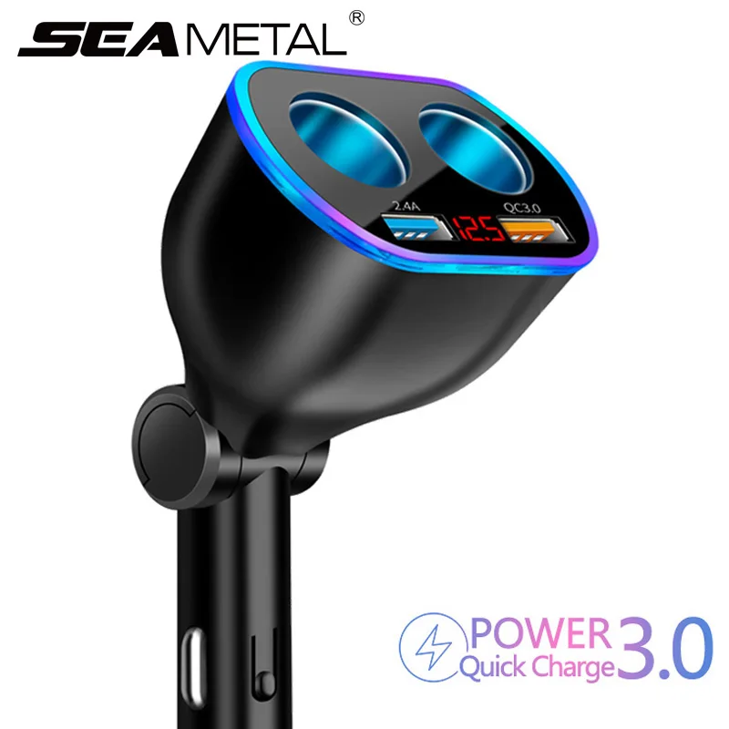 Разветвитель автомобильного прикуривателя с двумя USB портами 12 В/24 В|Зажигалка| |