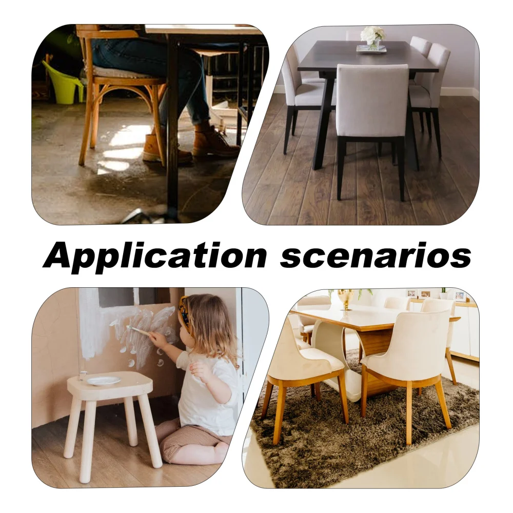 

16Pcs Table Feet Covers Non-skid Chair Feet Caps Square Shape Chair Foot Pads