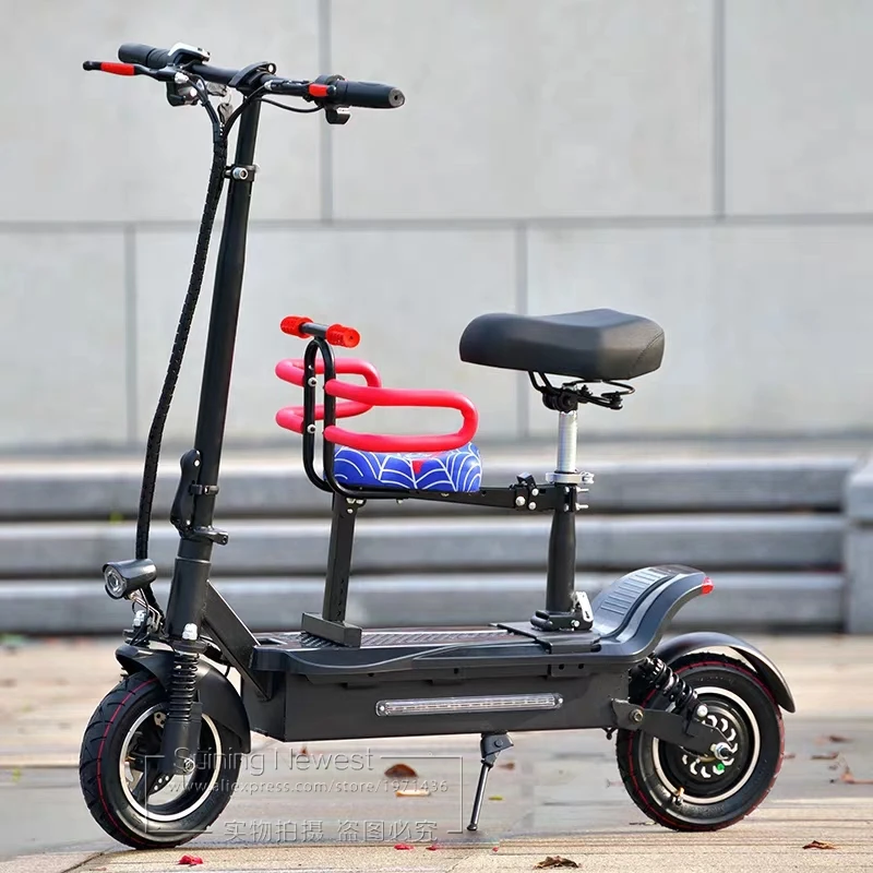 

Adults Ride Mini Electric Bike With Kids Seat e Scooter Skateboard Folding Bicycle Outdoor Sports Portable Kick Scooter