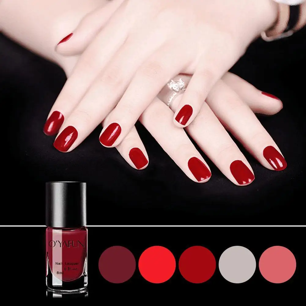 5 Color Water-Based Peelable Nail Polish For Kids Pregnant Women Natural Easy Nail Remove Varnish Non-toxic Nail Lacquer R5O6