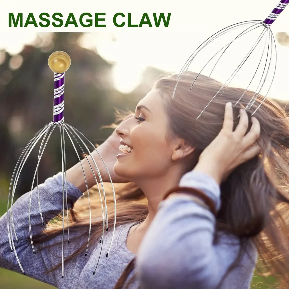 Массажер для головы шпинделя осьминог чесалка массажный коготь маленький