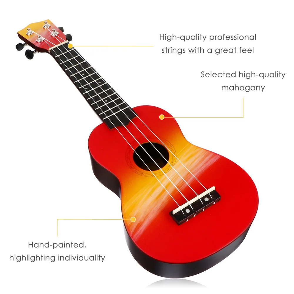

1 Set Inches Creative Hand Drawn Ukulele Beginner Acoustic Instrument