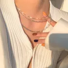 925 серебро ювелирные изделия яркий galaxy ожерелье мигающий Гипсофила многослойное украшение на шею в ins класса люкс Змея Кость цепи женское ожерелье