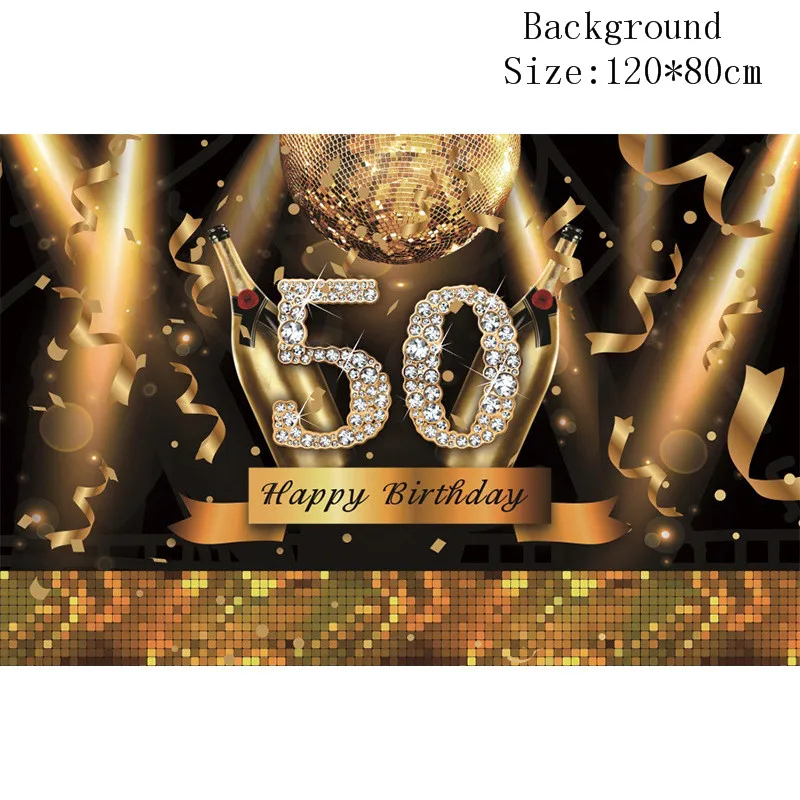 24 шт. 30/50/60th Happy Birthday Photo Booth Реквизит Маска; фотобудка 30 лет вечерние декоративная фотобудка NW06 - Цвет: 50
