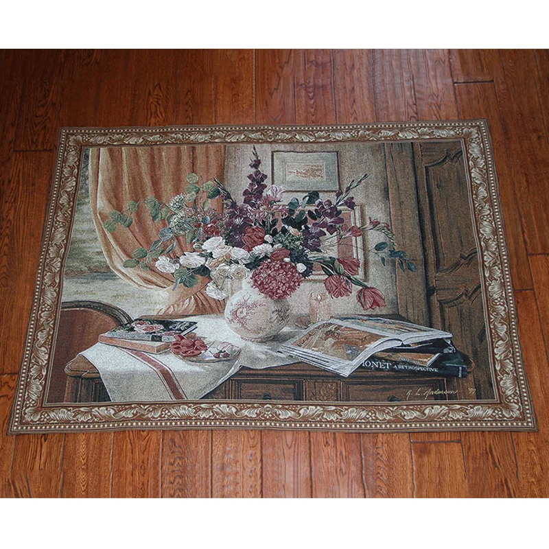 

100% COTTON TAPESTRY FLOWER OF LIFE GOBELINS WALL HANGING DECORATION FOR HOME SOFT DECOR FOR LIVING ROOM