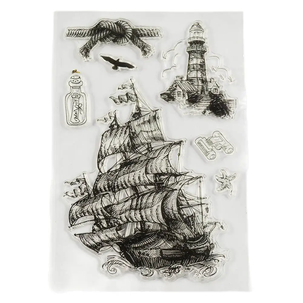 

Boat sailling transparent clear stamp for DIY Scrapbooking/Card Making/Kids Christmas Fun Decoration Supplies