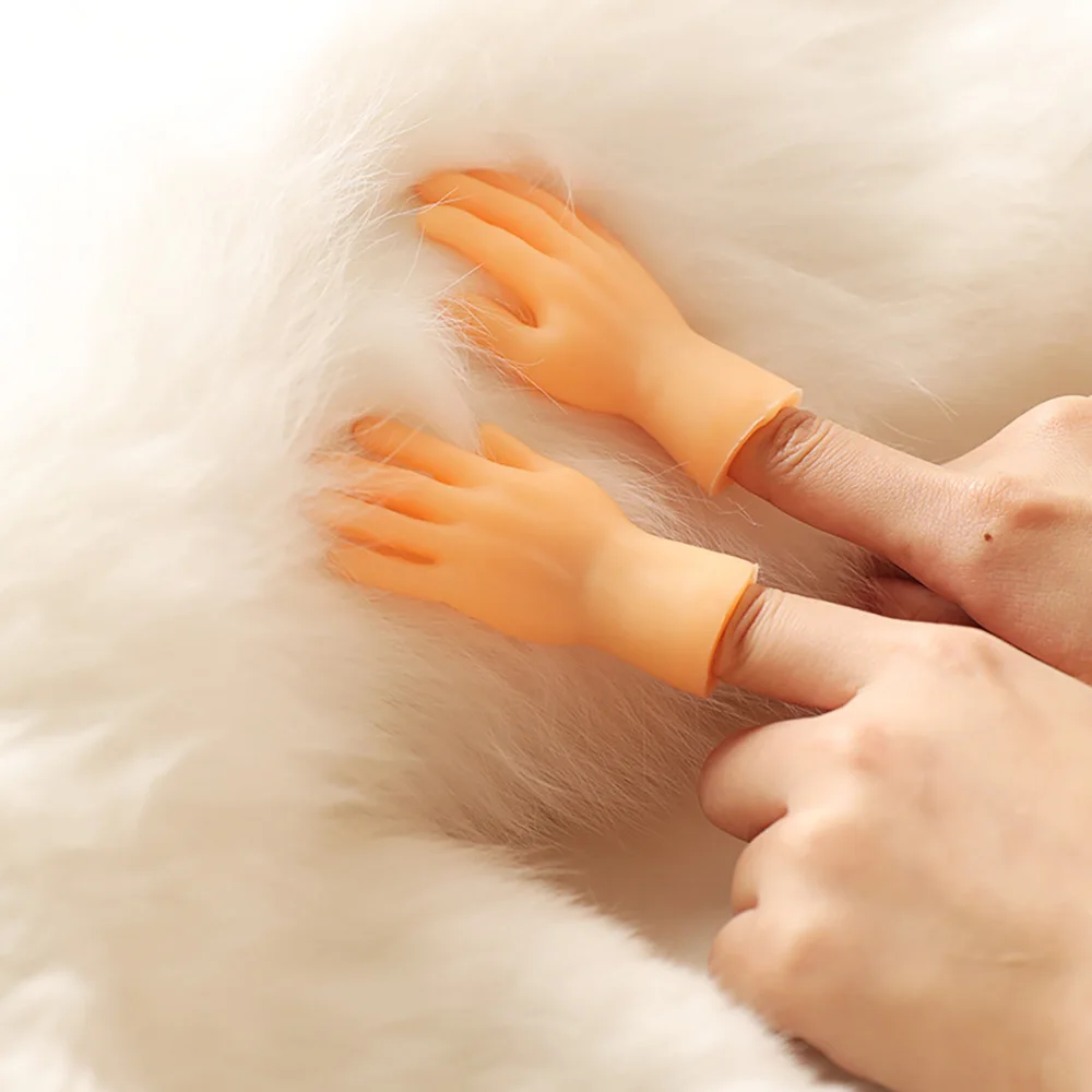 1 пара интерактивная игрушка для питомцев мини перчатки напальчники веселого