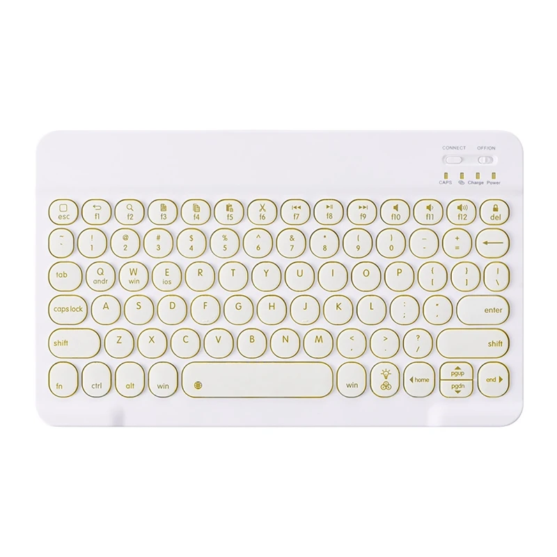 

Ultra-Slim Wireless Bluetooth Keyboard Rechargeable 7 Colors Backlit Keyboard for iPad Table Mac IOS Android Windows