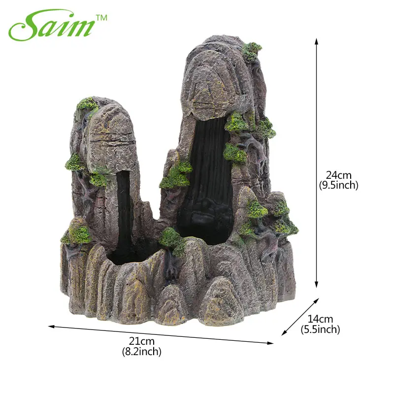 Резервуар для аквариума Saim 9 5 дюйма имитация смолы Rockery большой размер