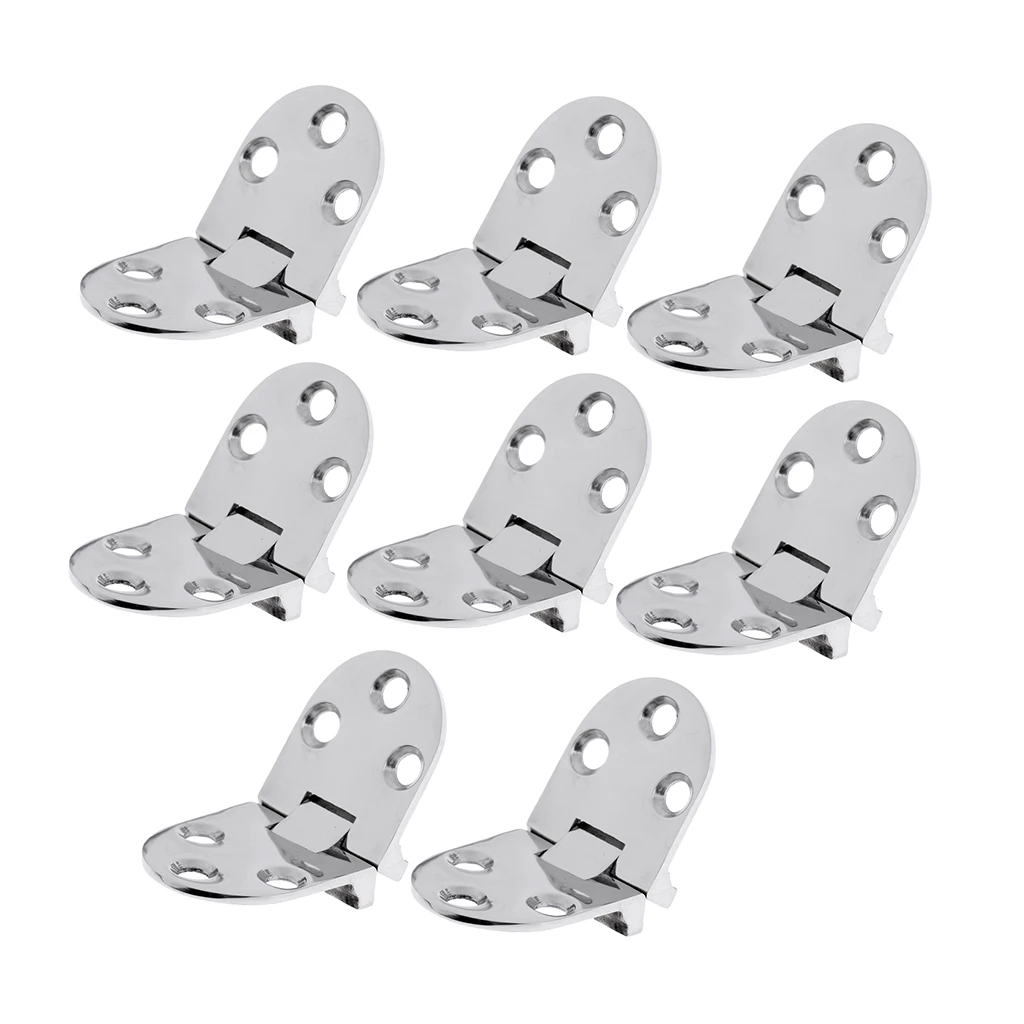 

8Pcs/Kit Boat Yacht RV Stainless Steel Flush Strap Hinge Door Hinge