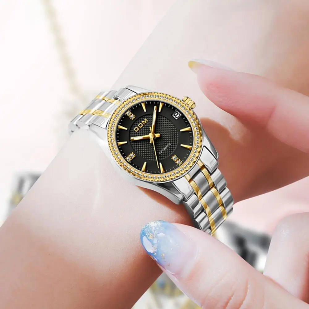 

DOM automatic mechanical watchcouple watch business female watch sports men's watch waterproof stainless steel luminous fashion