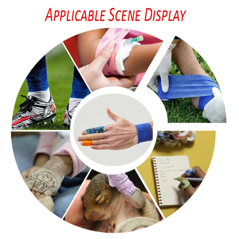 Цветная Спортивная самоклеящаяся эластичная бандажная лента 4 5 м эластопласт