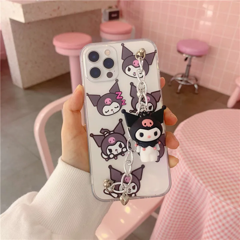 Sanrioed Kawaii Kuromi My Melody Cinnamoroll для Iphone 13 Xs Max чехол телефона силиконовый мягкий с