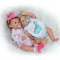 Full Body Silicone Reborn Babies Twins Boy Girl Doll 20'' Birthday Nursery Gifts Silicone Baby Doll Silicone In-Stock Items