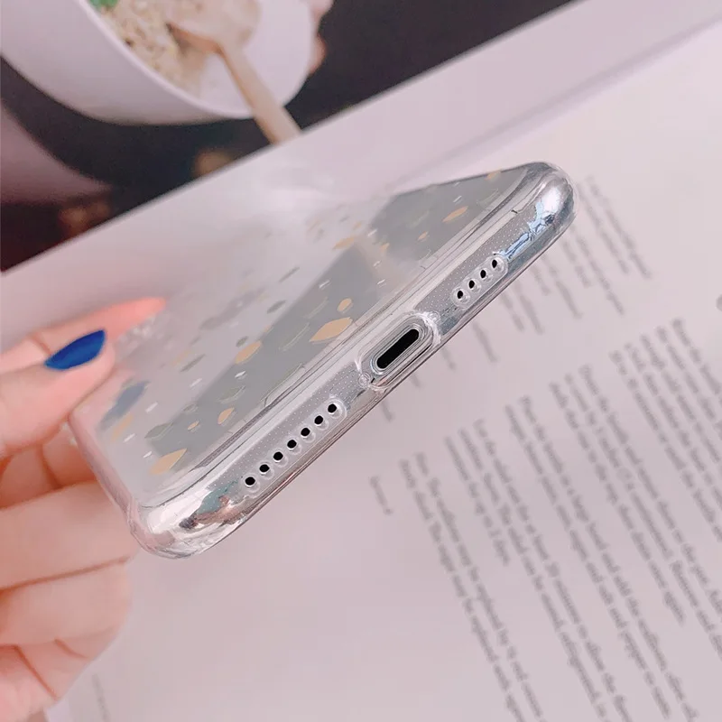 

Hot Glitter Crystal Shell Clear Phone Case For iPhone 11 Pro Max X XR XS 7 Plus 12 12Pro Sparkle Bling Sequin Soft Cases Cover