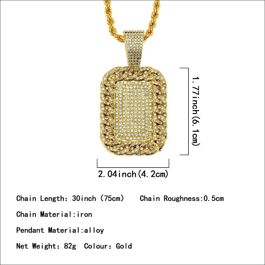

Xuan Pai Fast Sellin Pop Hip Hop Necklace In Europe And The United States With , Domineering Army Brand Men's Street Pend