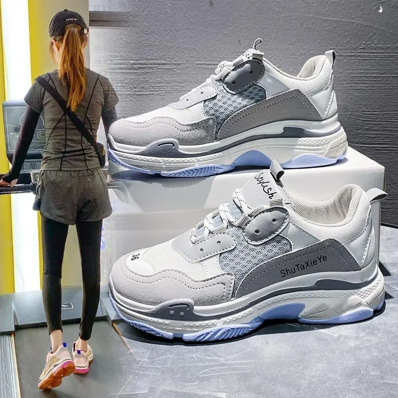 

2021 Women sneakers Fashion Autumn women Casual Shoes Breathable Women Platform Dad Shoes Sneakers zapatillas mujer