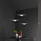 Современные датские дизайнерские минималистичные подвесные светильники из хрустального стекла, НЛО, креативные светодиодсветодиодный комнатные лампы для спальни, столовой, кофе