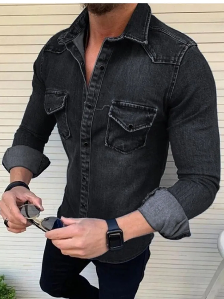 Мужская одежда летняя новая стильная ковбойская джинсовая куртка модная