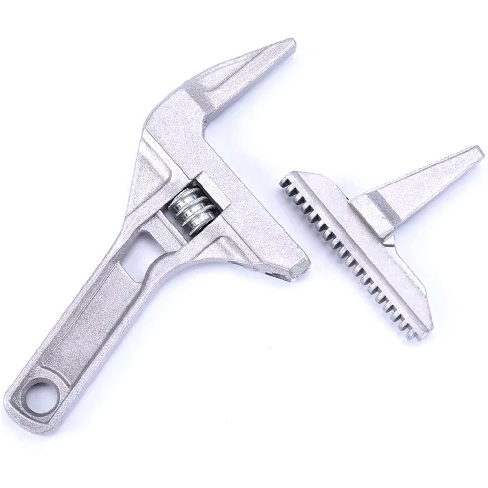 Регулируемый гаечный ключ из алюминиевого сплава большой открывающийся для