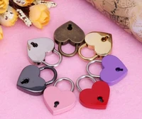 Free shipping 100PCS Fashion popular lover heart shape pad lock Travel padlock