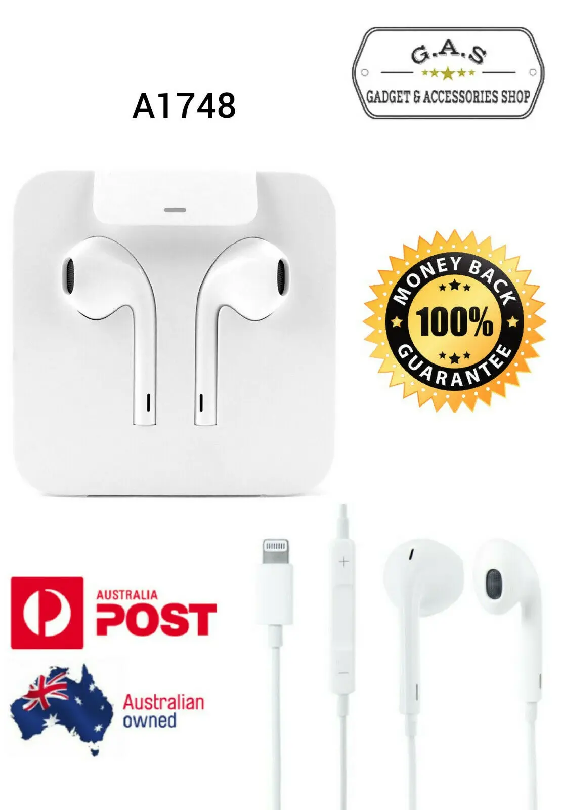 

Genuine Earphones Headphones EarPods A1748 For Apple iPhone7 8 PLUS X XR XS MAX