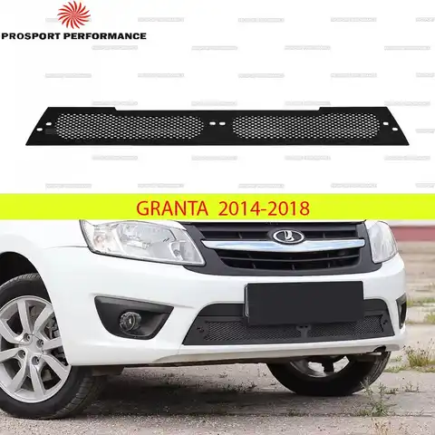 Защитная сетка на решетку переднего бампера для Lada Granta 2014-2018 ABS пластик молдинг защита авто тюнинг стайлинг mudguard