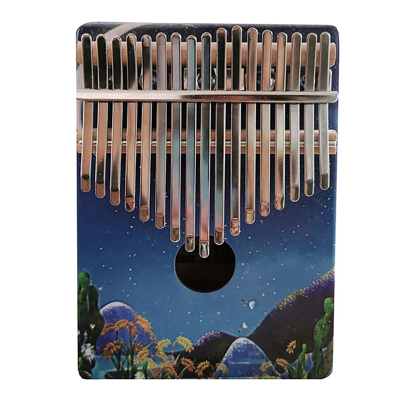 Kalimba 17 клавиш Фортепиано для большого пальца с мелодией молоток деревянный