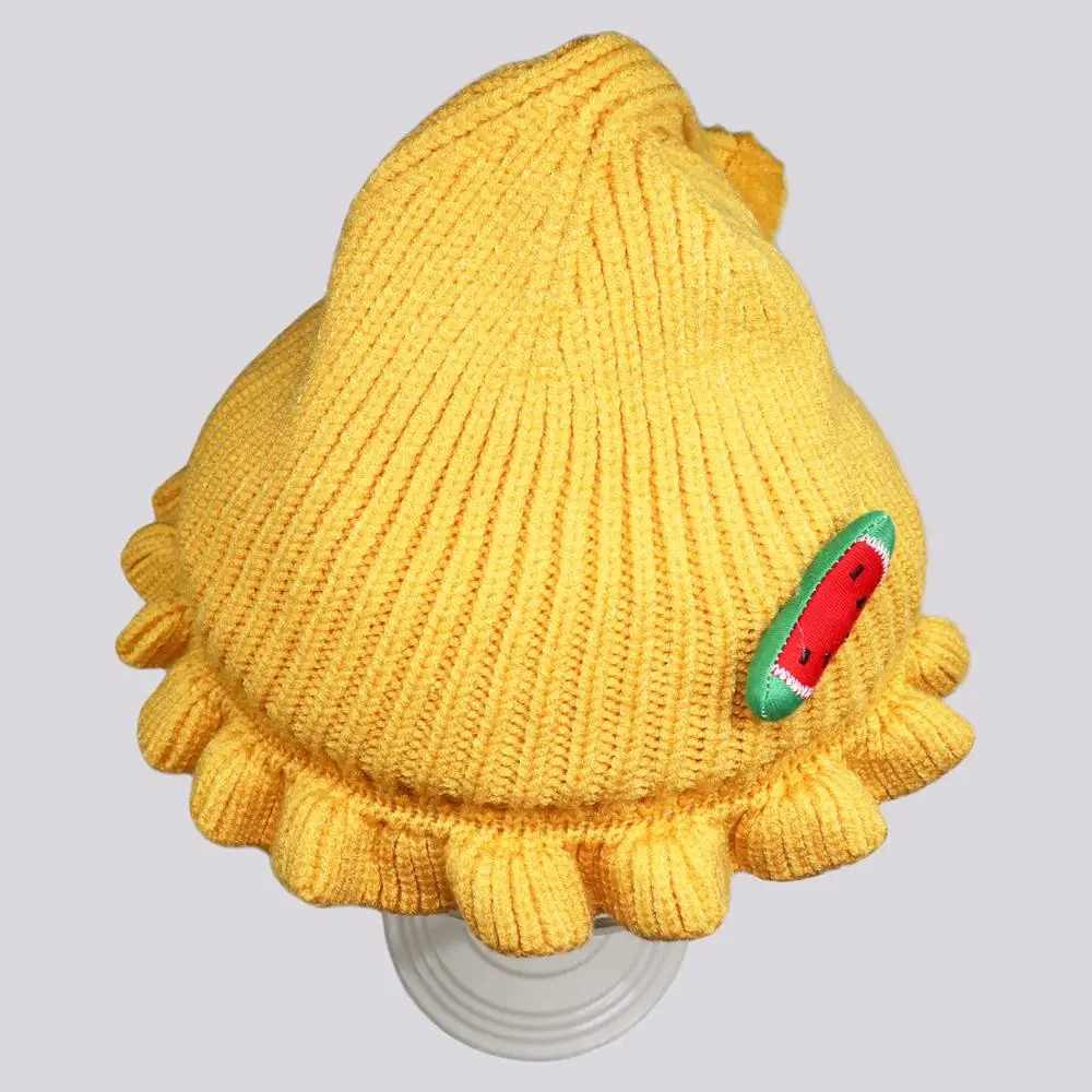 Детские шапки; сезон осень-зима; шерстяная шапка принцессы для маленьких девочек; Милая теплая вязаная шапка из чистого хлопка для маленьки... от AliExpress WW