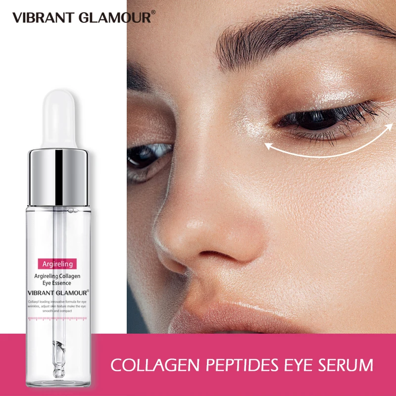 

VIBRANT GLAMOUR Collagen Peptides Eye Serum Hyaluronic Acid Anti-Aging Essence Liquid Remover Wrinkle Dark Circles Puffiness