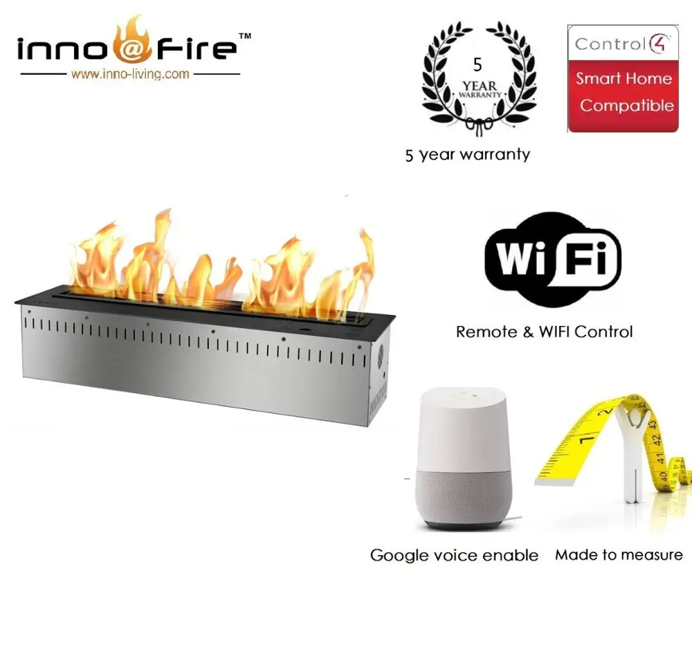 

Inno-Fire 36 дюймов длинный серебристый или Черный пульт дистанционного управления интеллектуальный quemador acero bioetanol
