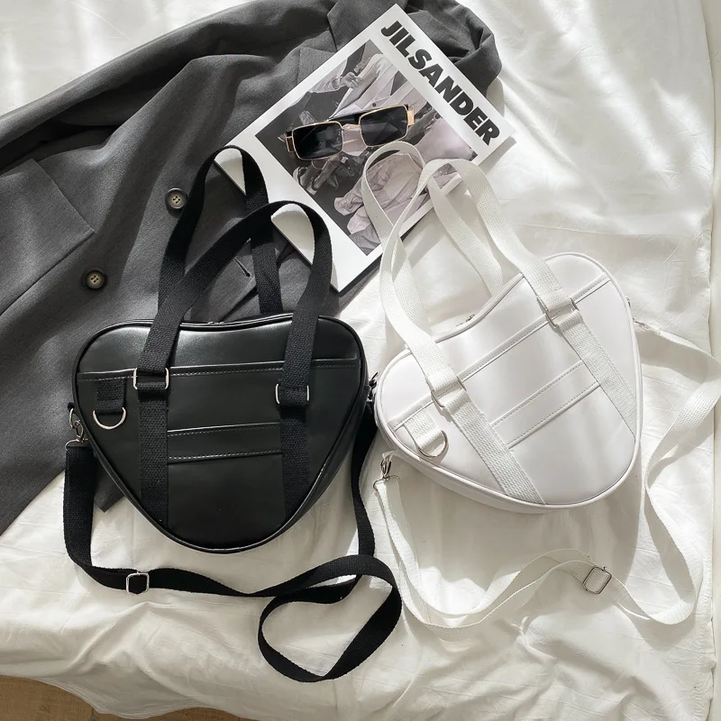 

Women Bag Heart-Shaped PU Shoulder Bags Handbag Pures And Bags Crossbody Korean Ladylike Girls Bag Sweet