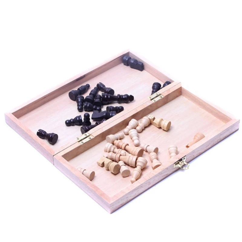 

Portable Travel International Chess Folding Wooden Chess Set Wooden Board Games 448D
